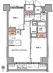 ハーモニーレジデンス錦糸町#001 2LDKの間取図画像