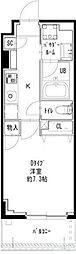 オハグランデ品川 1Kの間取図画像