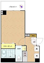 アリーチェ文京根津 1Kの間取図画像