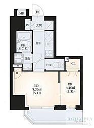 GENOVIA浅草VIII 1DKの間取図画像
