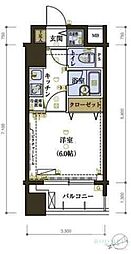LIVCITY中央区築地 1Kの間取図画像