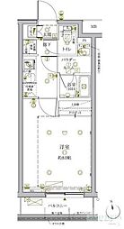 CRACIAIDZ新宿落合DEARCOURT 1Kの間取図画像