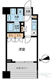 CASSIA押上 1Kの間取図画像