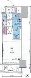 ジェノヴィア田端2グリーンヴェール 1Kの間取図画像