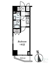 ヴェルステージ秋葉原EAST 1Kの間取図画像