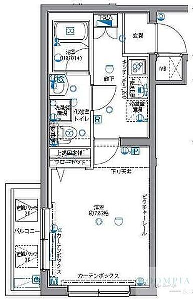 パティーナ志村坂上 205｜東京都板橋区志村１丁目(賃貸マンション1K・2階・25.48㎡)の写真 その2