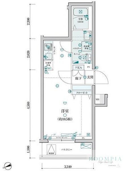 ＧＥＮＯＶＩＡ桜上水ｓｋｙｇａｒｄｅｎ 106｜東京都杉並区下高井戸１丁目(賃貸マンション1R・1階・25.67㎡)の写真 その2