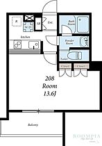 アゼリアテラス新宿 208 ｜ 東京都新宿区北新宿２丁目20-2（賃貸マンション1K・2階・37.56㎡） その2