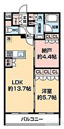 セジョリ板橋坂下II 3階1SLDKの間取り