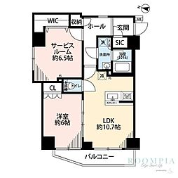 プレール・ドゥーク板橋舟渡 3階1SLDKの間取り
