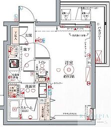 クレヴィスタ中板橋II 1階1Kの間取り