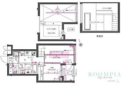 ZOOM西早稲田 2階1LDKの間取り