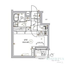 RELUXIA東武練馬 2階ワンルームの間取り