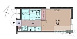 CREAL渋谷笹塚 2階1Kの間取り