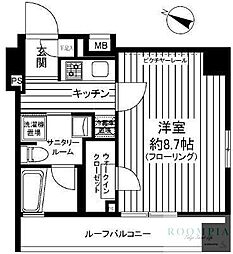 グランドコンシェルジュ上池袋 6階1Kの間取り