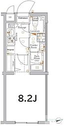XEBEC経堂 1Kの間取図画像