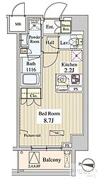 早稲田アパートメント 1Kの間取図画像