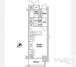 コンフォリア北参道 ワンルームの間取図画像