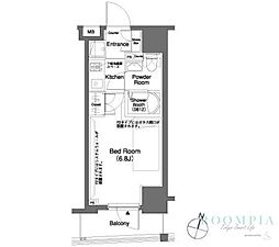 ParkCube笹塚 1Kの間取図画像