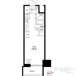スクエアガーデン池袋 ワンルームの間取図画像