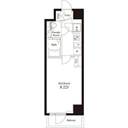 アペルト西新宿 1Kの間取図画像