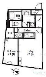 GRANPASEO代々木 1LDKの間取図画像