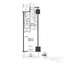 グランハイツ高田馬場 1Kの間取図画像