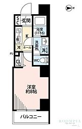 プレール・ドゥーク中野富士見町 1Kの間取図画像