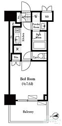 オアーゼ新宿西落合レジデンス 1Kの間取図画像