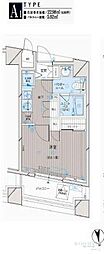 メインステージ大山 1Kの間取図画像