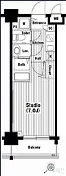 GALAGRANDY池袋2 1Kの間取図画像