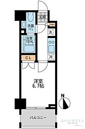 CASSIA押上 1Kの間取図画像