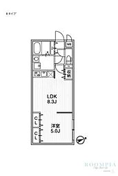 LEGALANDWASEDA 1Kの間取図画像