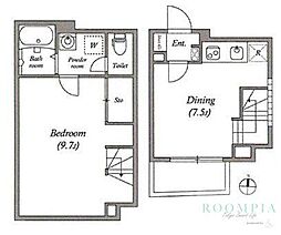 LEGALAND西小山 1DKの間取図画像