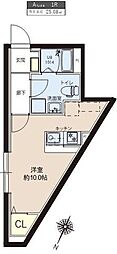 REPURE竹の塚レジデンス ワンルームの間取図画像