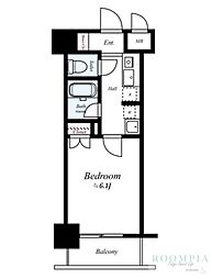菱和パレス五反田西 1Kの間取図画像