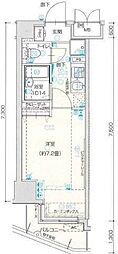 ヴェルト西大島グラーセ 1Kの間取図画像