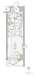 MAKESDESIGN新宿落合 1Kの間取図画像