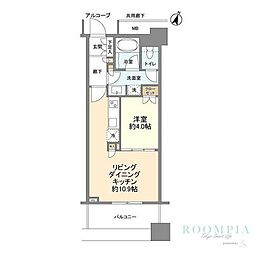 テラス渋谷美竹 1LDKの間取図画像