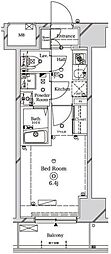 ラフィスタ川崎2 1Kの間取図画像
