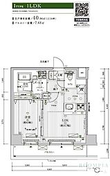 メインステージ北千住7 1LDKの間取図画像