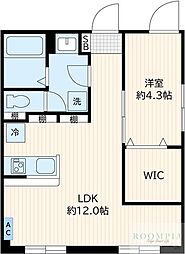 Aglaia目黒中央 エーデー200 1LDKの間取図画像
