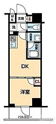 ハーモニーレジデンス大塚山手インサイド 1DKの間取図画像