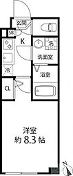 プレール・ドゥーク成増 1Kの間取図画像