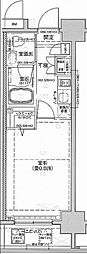 Jワザック両国 1Kの間取図画像