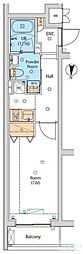 EsTRUTH小竹向原 1Kの間取図画像