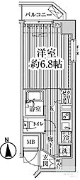 HF東中野レジデンス 1Kの間取図画像