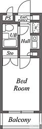 Uresidence護国寺 1Kの間取図画像