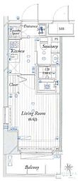 THEパームス東武練馬 1Kの間取図画像