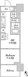 ウエリスアーバン水天宮前 1DKの間取図画像